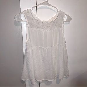 H&M White Sleeveless Top